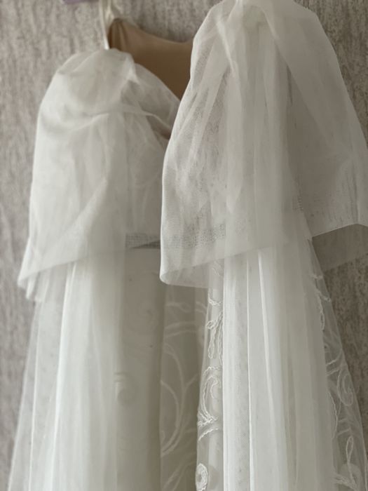 Белое платье бальное - свадебное