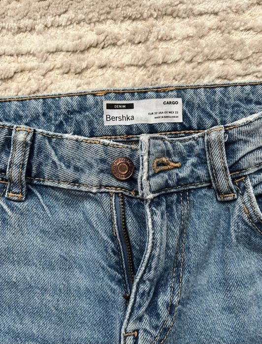 Blugi albaștri cargo