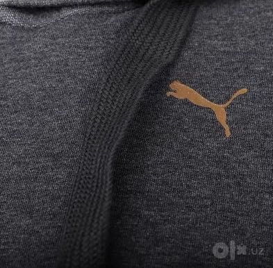 PUMA. Plus size. Хлопковая oversize худи-толстовка