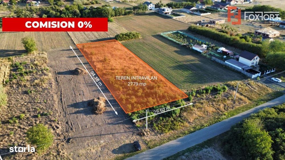 Teren intravilan cu suprafata de 2779 mp, in Parta