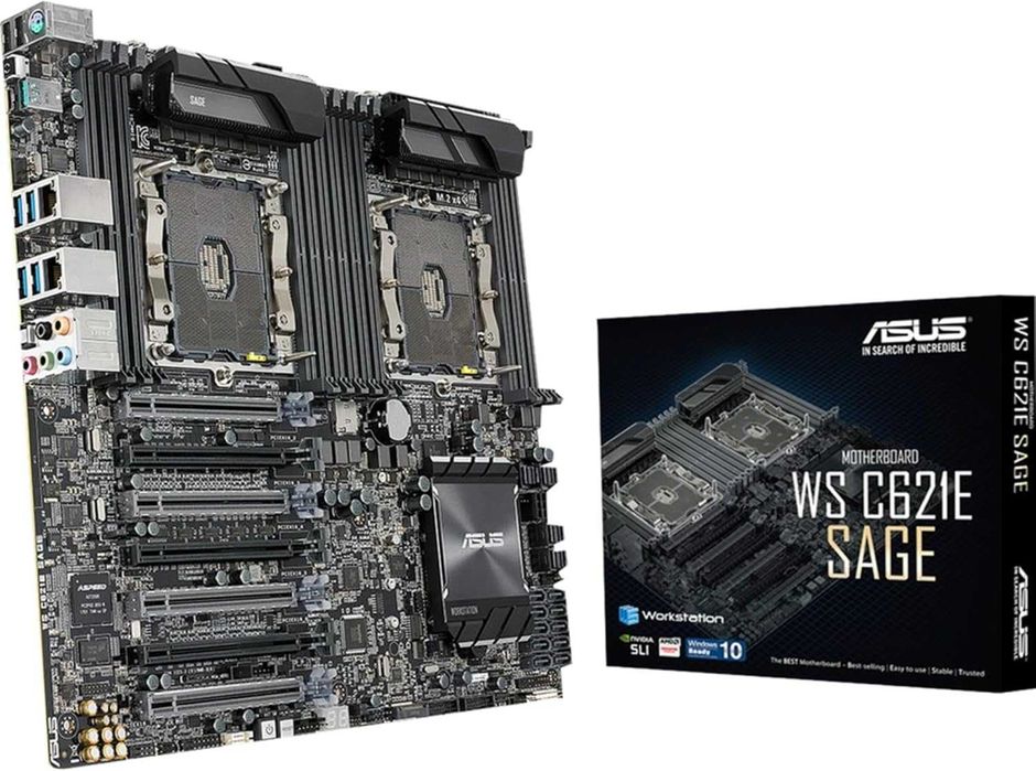 Placă de bază Premium ASUS WS C621E SAGE Socket LGA3647 Workstation Profesional Server Virtualizare Randare  AI Aplicații Enterprise