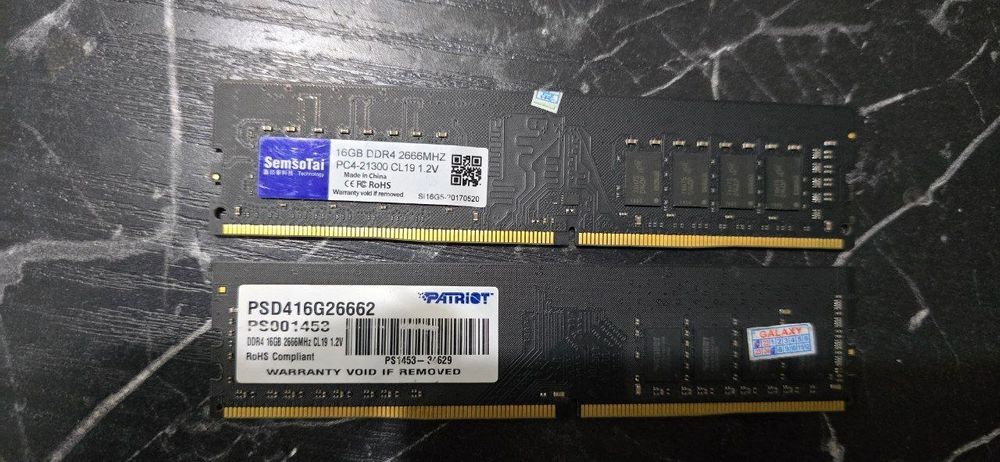 Оперативная память  Разная ддр4  64gb