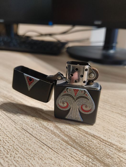 Zippo Classic Ace of Spade negru mat