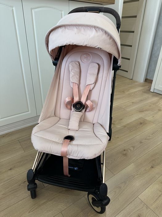Cybex Coya peach pink rose gold шаси