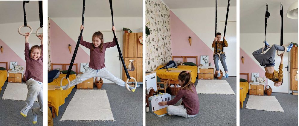 Дървени Гимнастически Халки с маркери * Нови * lyly.one