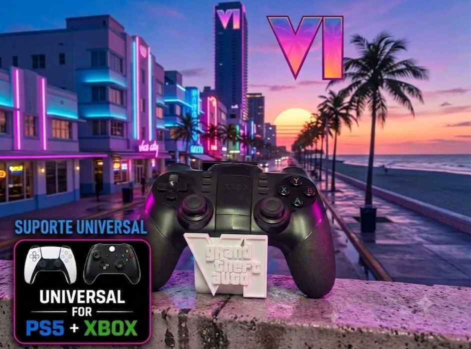 Универсална Grand Theft Auto VI стойка за PS5 Xbox и PC контролер