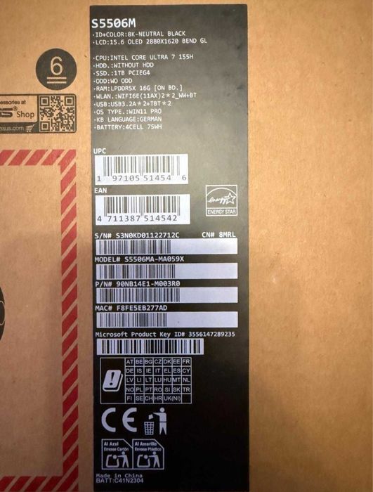 ASUS Vivobook 15,6’ OLED