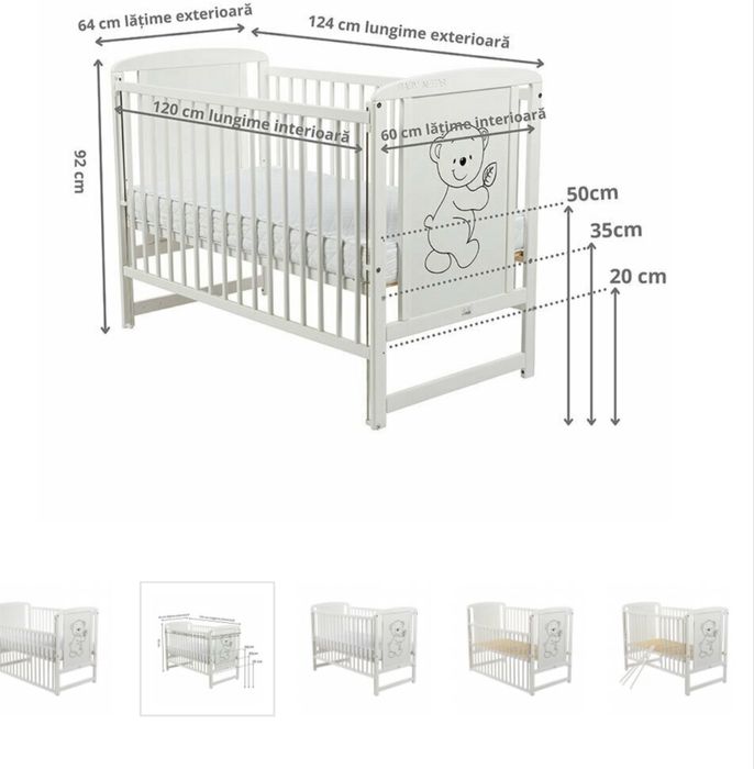 Patut bebe varianta cosleeper cu doua saltele incluse