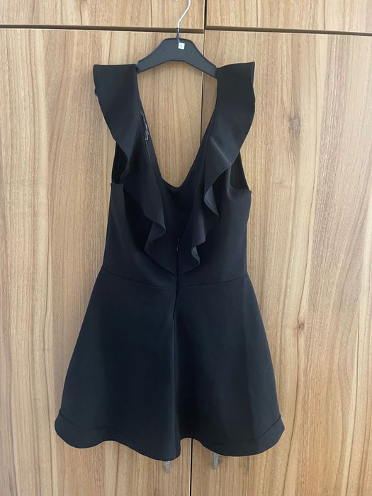 Черен къс гащеризон Bershka