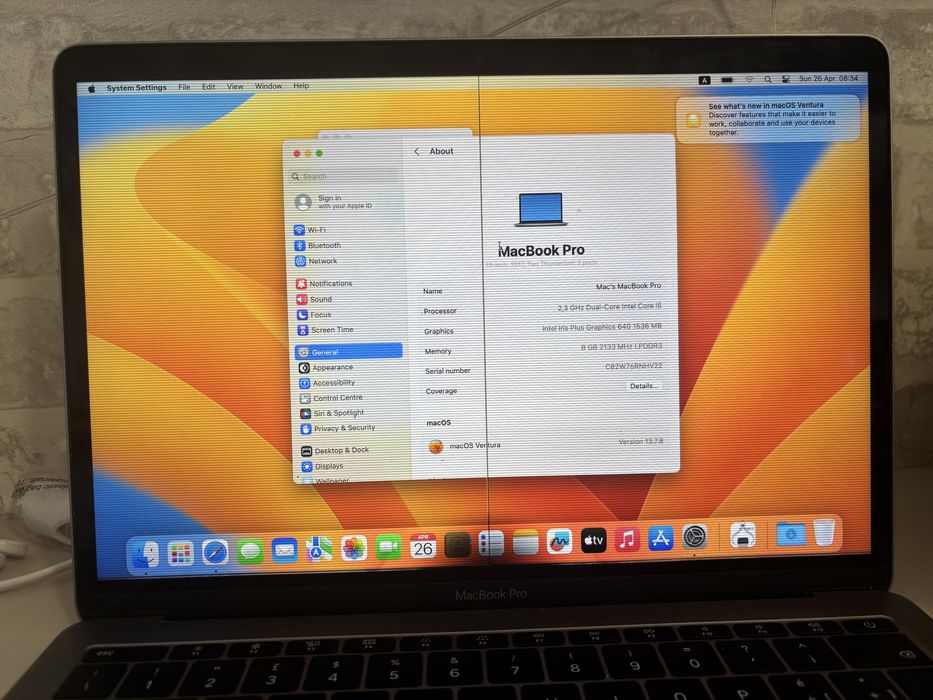 MacBook Pro i5 2.3Ghz 128Gb 8gb Baterie 99%