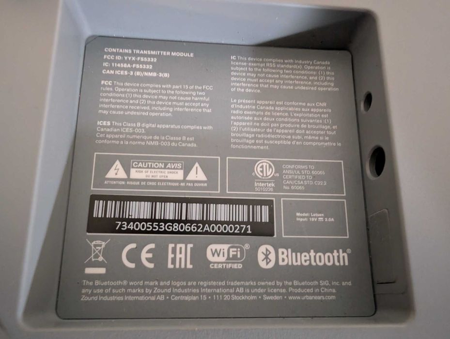 Boxa Urbanears Lotsen Multiroom Wi-Fi, Bluetooth