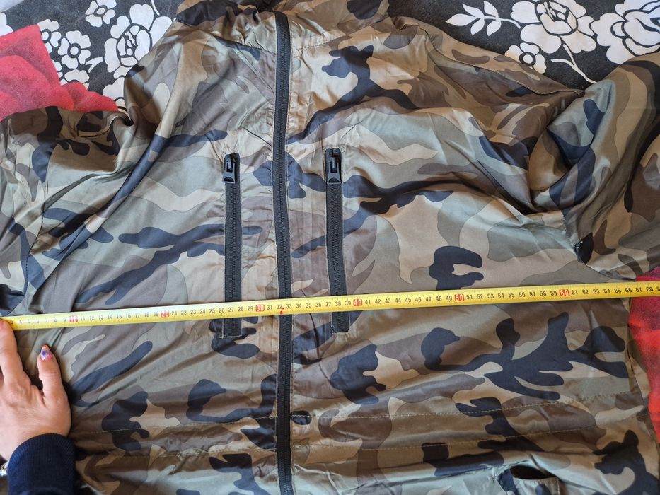 Мъжка тънка парка, ветровка камуфлаж ХЛ
