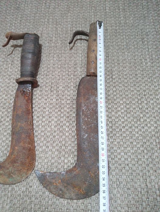 Maceta veche cu maner piele