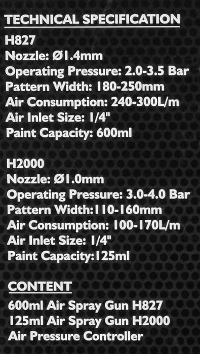 Пистолети за боядисване дюзи 1.4мм и 1мм и регулатор к-т 3бр JCB