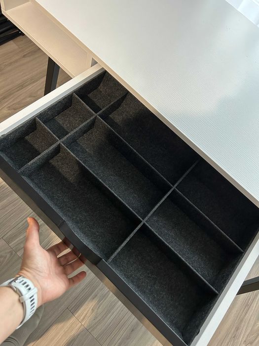 Birou JYSK ABBETVED 48x120cm personalizat, cu accesorii, ca nou