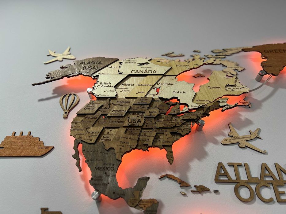 3d karta, 3d karta mira, 3д карта мира, 3D Yog‘och Dunyo Xaritalari