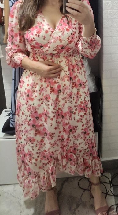 Rochie colorata asimetrică Amisu