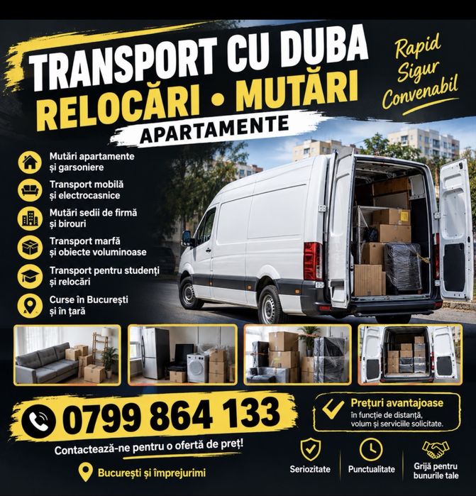 Servici de transport / mutari/debarasat apartamente