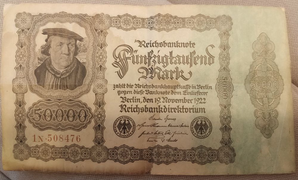 Bancnota 50.000 Marci 1922, pentru cunoscatori