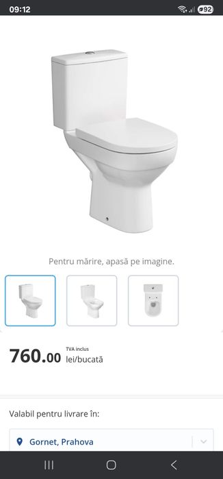Wc și chiuvetă Cersanit