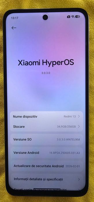 Vând Xiaomi Redmi 13, 256gb, 8gb ram