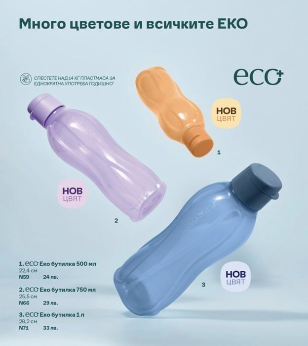 Еко бутилки / шишета Tupperware