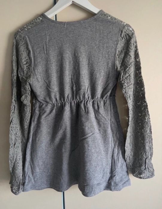 Bluza gri florală bumbac Rebecca & Bros