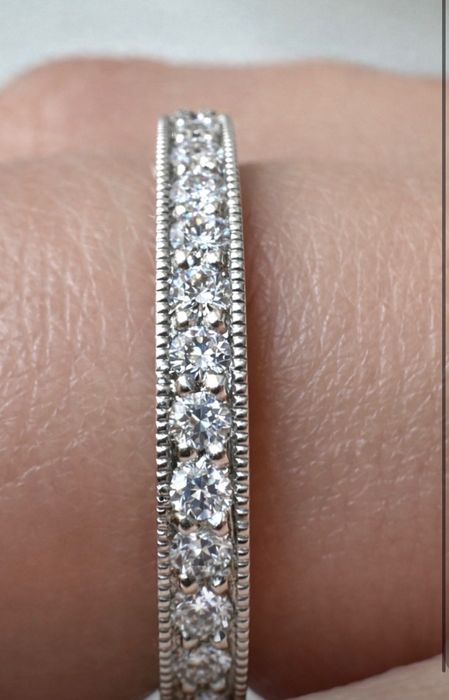 Оригинален пръстен Tiffany & Co. с диаманти | Pt950 | Елегантен и вечен дизайн