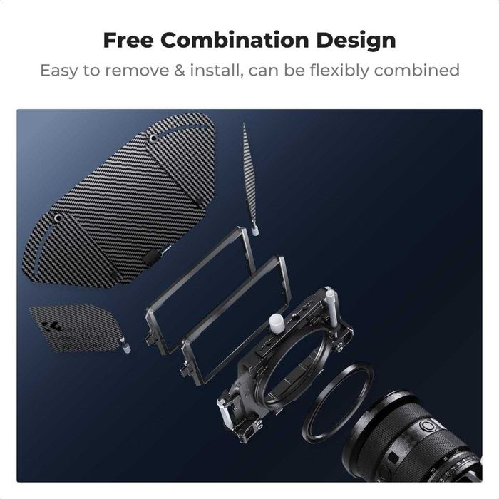 K&F Concept карбонов Matte Box за камери и обективи