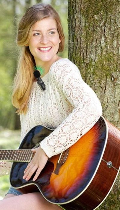 Безжичен микрофон за фотоапарат, лаптоп, смартфон, айфон,