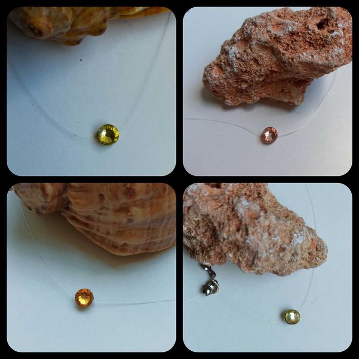 Бижута с камъчета Swarovski и сребърна закопчалка.