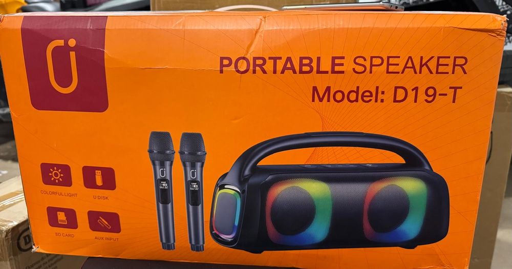 Boxa Portabila + 2 microfoane Noua