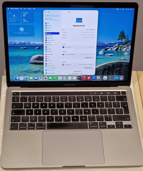 Macbook Pro 13 intel i7, 16gb memorie, 500gb storage