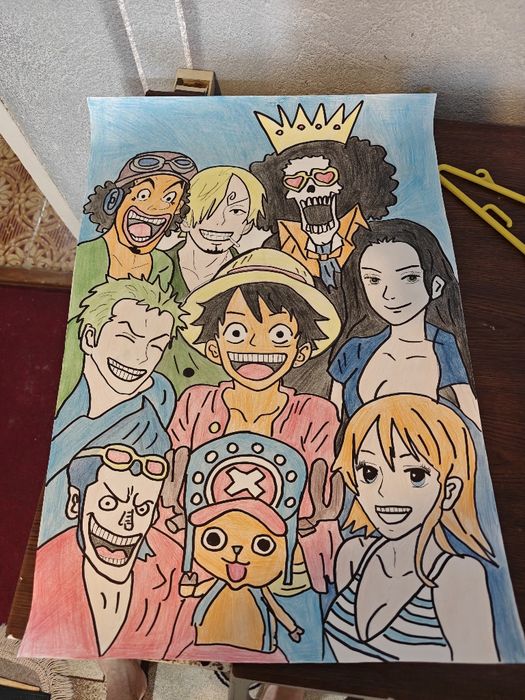 One piece Luffy. Ключодържател. Картина
