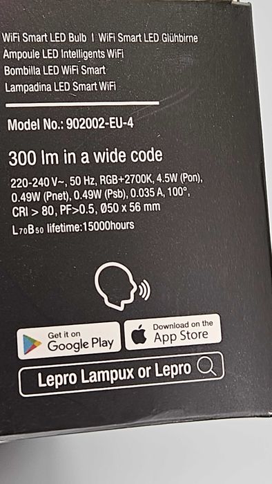 Комплект от 4 броя Смарт WiFi LED крушки Lepro GU10 RGB + Топло  2700K