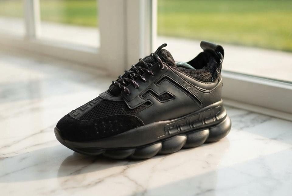 Adidasi Versace Chain Negru - Unisex