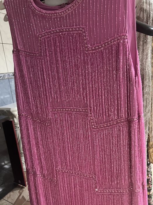 Rochie cu franjuri de sticla