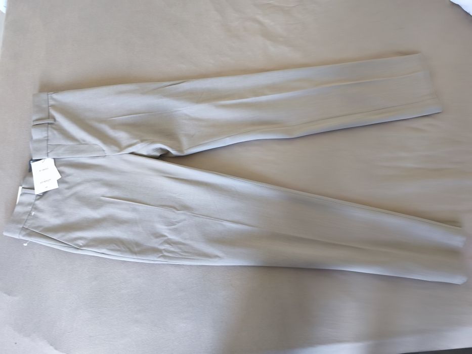 Pantaloni eleganti bej Slim Fit H&M noi cu eticheta