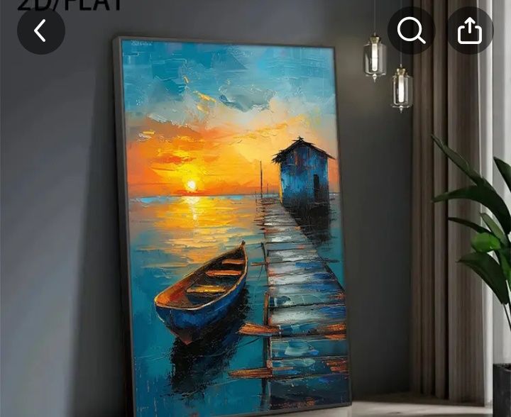 Художествена картина с букет лалета