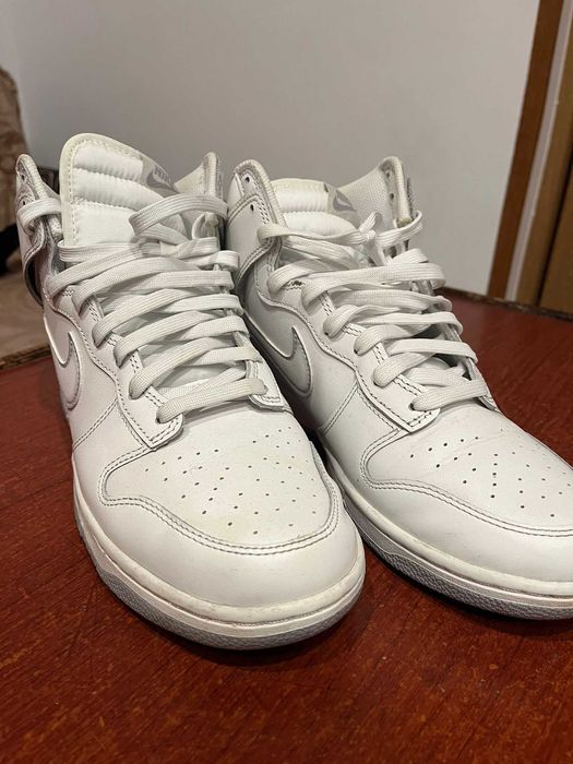 Nike dunk High retro alb si gri