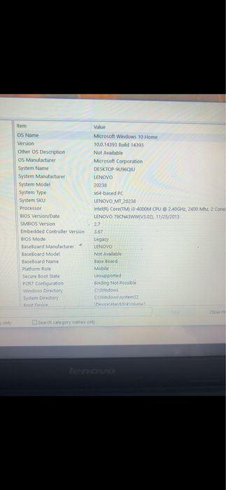 Laptop lenovo folosit