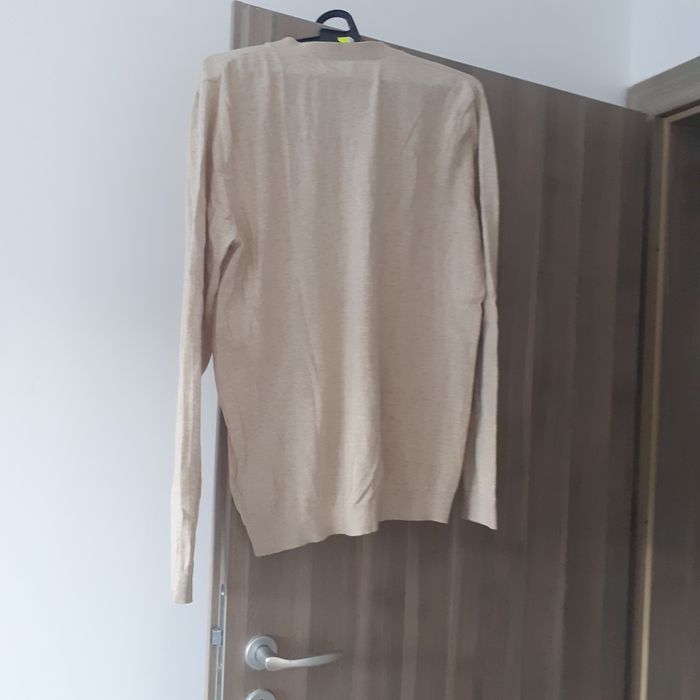 Bluza cu nasturi din bumbac Asos crem