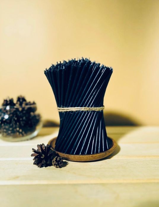 Черные восковые свечи,воск,вощина