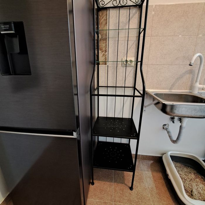 Vand etajere negre 2bucăți
