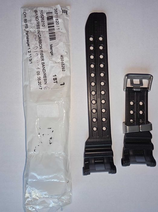 Нова оригинална каишка Casio Black Carbon Fibre Band