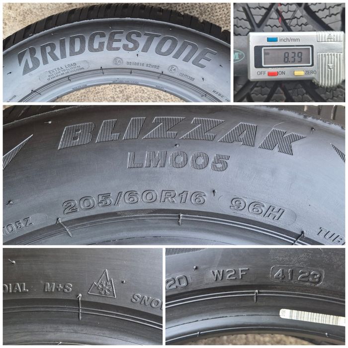 O bucată 205/60 R16 M+S iarnă - una Bridgestone