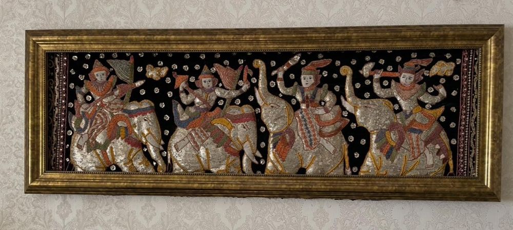 Тайское панно в рамке