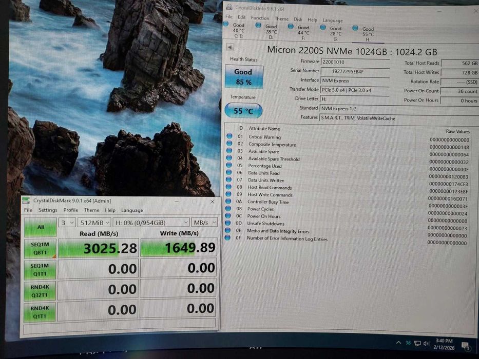 1TB M.2 NVMe Micron 2200S, PCIe 3.0 (НОВ)