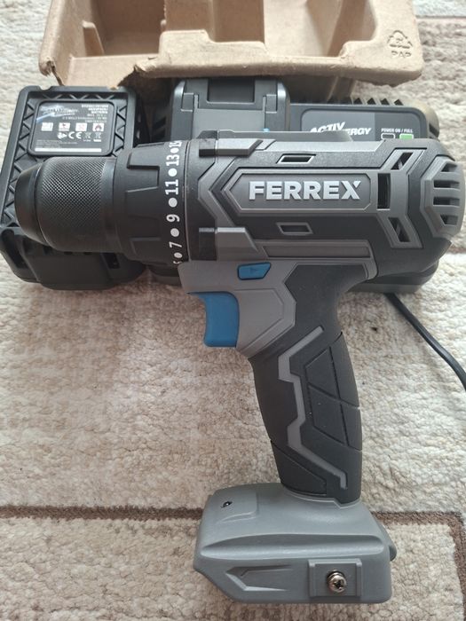 Bormasina FERREX 20V + Acumulator Mare 5Ah + Încărcător Rapid - NOI