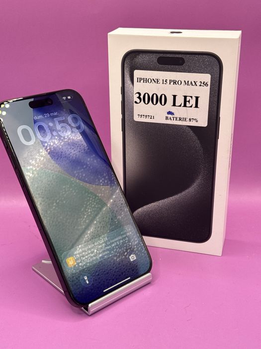 Iphone 15 pro max 256gb•Amanet Matei Crangasi•7575